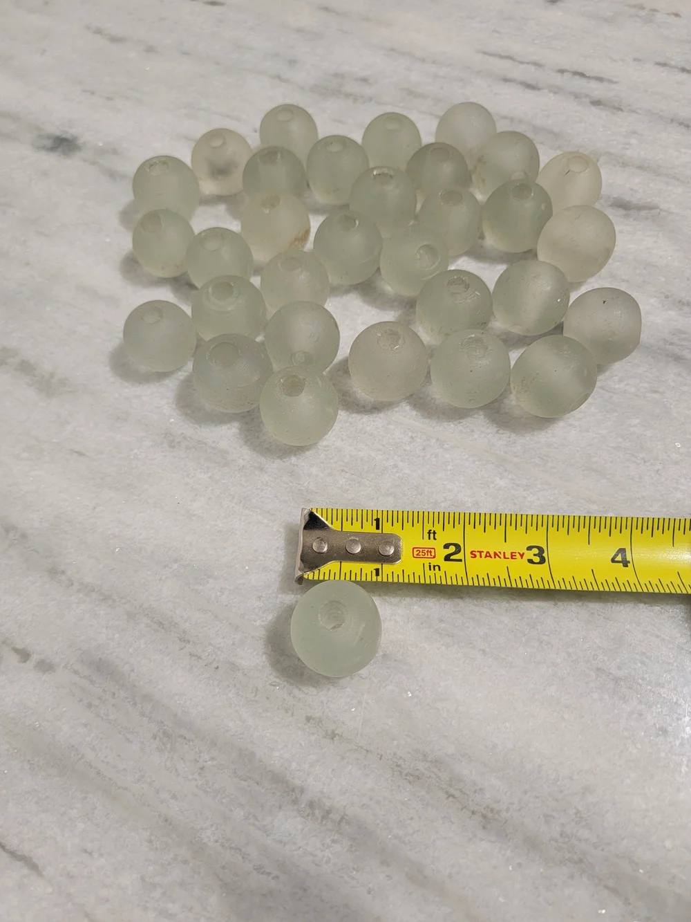 Frosted White Glass Beads - Craft Jewelry Supplies